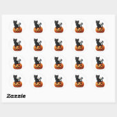 Zwarte heksen kat halloween Stickers (Vel)