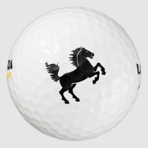 Zwarte hengst golfballen