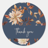Zwarte Herfst Bedankt Sticker (Voorkant)