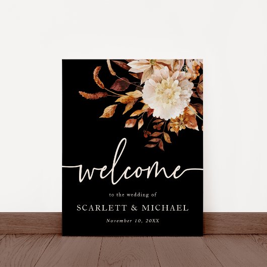 Zwarte Herfst Welkom Poster
