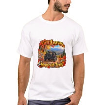 Zwarte herfstbladeren & bergpaden T-shirt