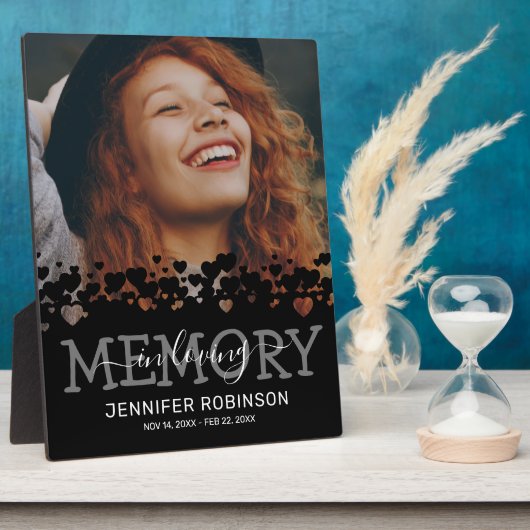 Zwarte Herinneringsfoto Fotoplaat (Zijkant)