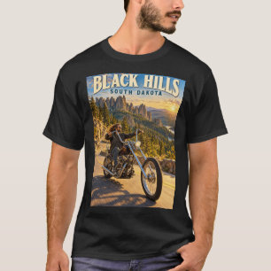 Zwarte Heuvels South Dakota Chopper Motor Reis T-shirt