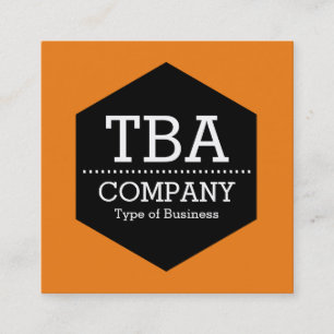 Zwarte hexagon - Kleur Vierkante Visitekaartje