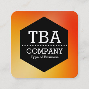 Zwarte hexagon - Zachte gradiënt Vierkante Visitekaartje