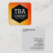 Zwarte hexagon - Zachte gradiënt Vierkante Visitekaartje (Voorkant / Achterkant)