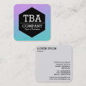 Zwarte hexagon - Zachte gradiënt Vierkante Visitekaartje (Voorkant / Achterkant)