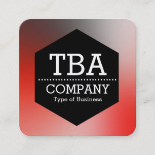 Zwarte hexagon - Zachte gradiënt Vierkante Visitekaartje