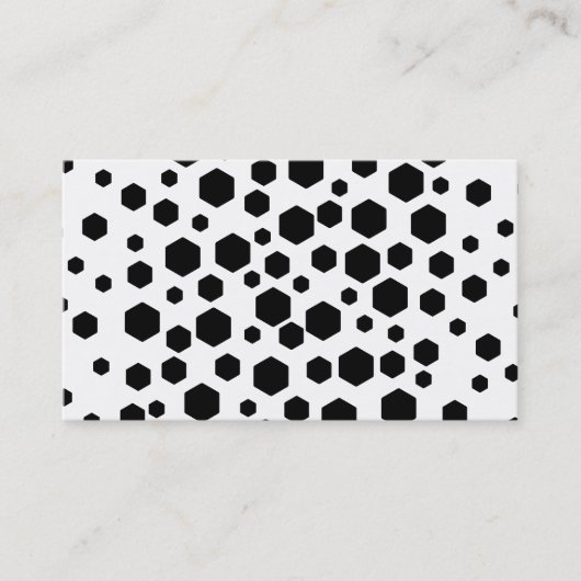 Zwarte Hexagons. Visitekaartje (Voorkant)