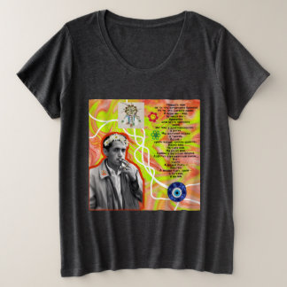 Zwarte Hippie T-Shirt - Boho Vredes Grafische Tee