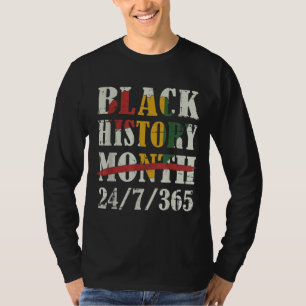 Zwarte historische maand 247365 met afrikaanse kaa t-shirt