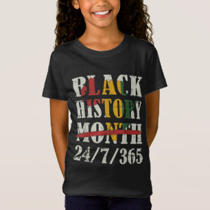 Zwarte historische maand 247365 met afrikaanse kaa t-shirt