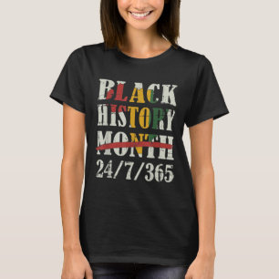Zwarte historische maand 247365 met afrikaanse kaa t-shirt
