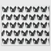 Zwarte hoefdierdag cadeaupapier (Vlak)