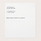 Zwarte hoek / grijs gemarmerd visitekaartjes (Binnenkant ongevouwen)