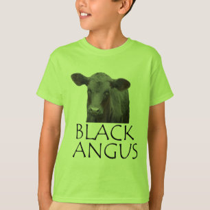 Zwarte hoekige koe t-shirt