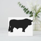 zwarte hoekstier briefkaart (Staand voorkant)