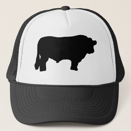 zwarte hoekstier trucker pet (Voorkant)