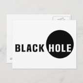 Zwarte hol briefkaart (Voorkant / Achterkant)