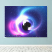 Zwarte hol canvas afdruk (Insitu (Houten vloer))