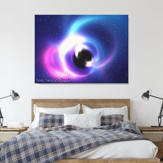 Zwarte hol canvas afdruk (Insitu (Slaapkamer))