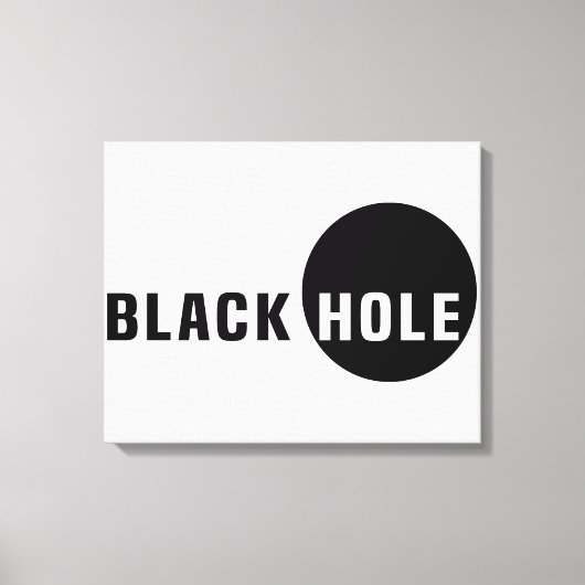 Zwarte hol canvas afdruk (Voorkant)