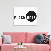 Zwarte hol canvas afdruk (Insitu (Woonkamer))