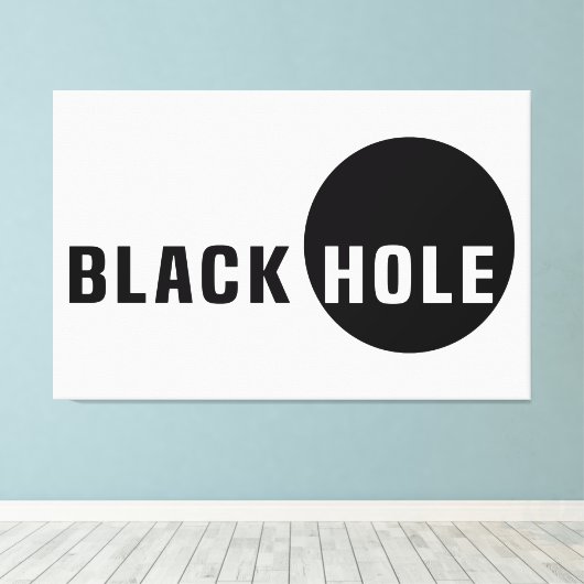 Zwarte hol canvas afdruk (Insitu (Houten vloer))