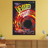 Zwarte hol in Red Blazing Fire Canvas Afdruk (Insitu (Woonkamer))