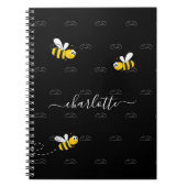 Zwarte hommels, humor-monogram notitieboek (Voorkant)