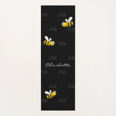 Zwarte hommels, humor-monogram yogamat (Voorkant)