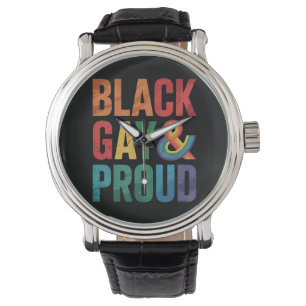 Zwarte Homo en Trots LGBTQ Zwarte Queers Horloge