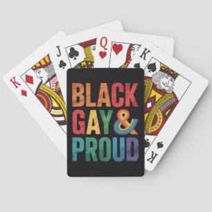 Zwarte Homo en Trots LGBTQ Zwarte Queers Pokerkaarten