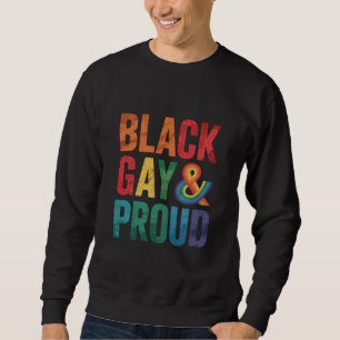 Zwarte Homo en Trots LGBTQ Zwarte Queers Trui