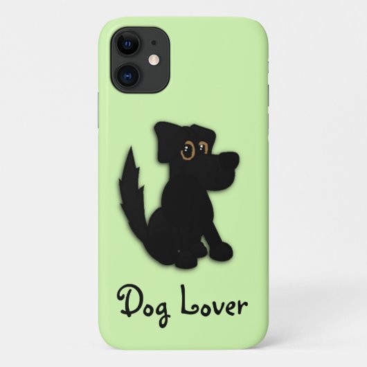 Zwarte hond/Hondenliefhebber iPod-aanraaktas Case-Mate iPhone Case (Achterkant)