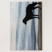 Zwarte hond legpuzzel (Verticaal)