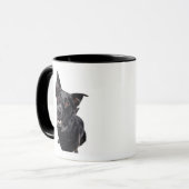 Zwarte hond mok (Voorkant links)