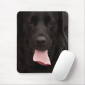 Zwarte hond muismat (Met muis)
