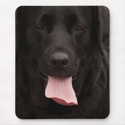 Zwarte hond muismat (Voorkant)