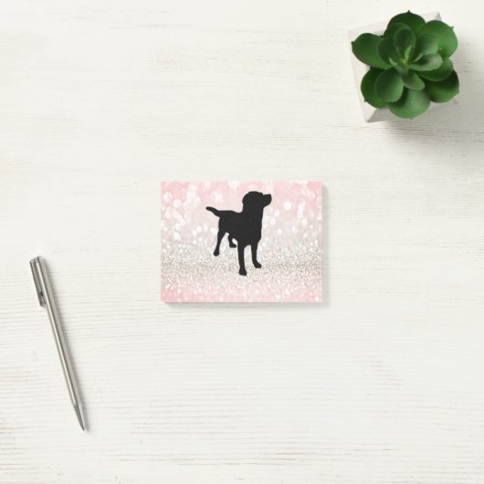 Zwarte hond post-it® notes (Kantoor)