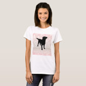 Zwarte hond t-shirt (Voorkant volledig)
