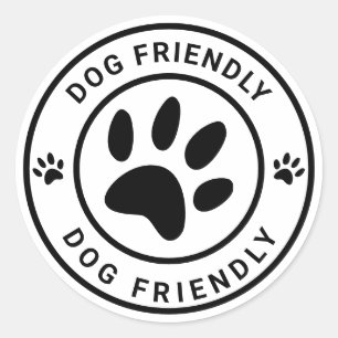 Zwarte Hond Vriendelijke Koffie Cafe Huisdier Welk Ronde Sticker