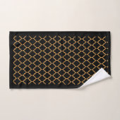 Zwarte Honeycomb Bad Handdoek (Handdoek)