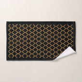 Zwarte Honeycomb Handdoek (Handdoek)