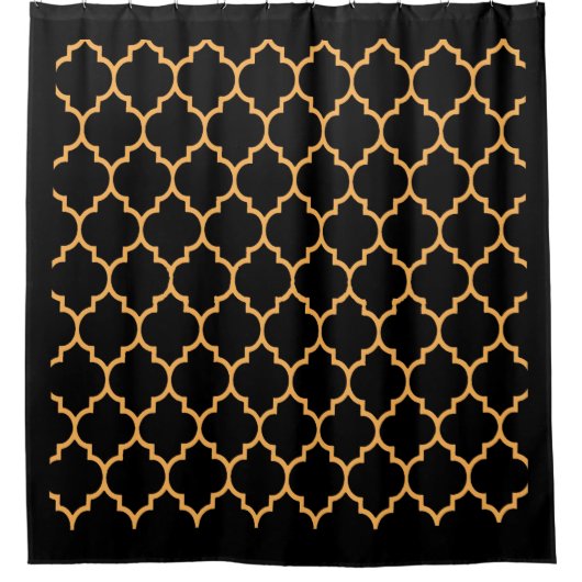 Zwarte Honeycomb Shower Curtain Douchegordijn (Voorkant)