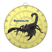 Zwarte hongerig schilderij cartoon dartbord (Voorkant)