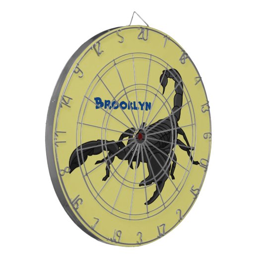 Zwarte hongerig schilderij cartoon dartbord (Voorkant Links)