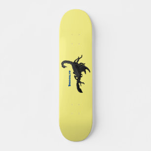 Zwarte hongerig schilderij cartoon skateboard