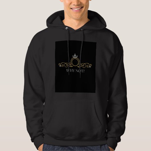 zwarte hoodie (Voorkant)