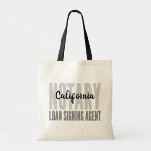 Zwarte hoofdlettertype Californische notarische te Tote Bag